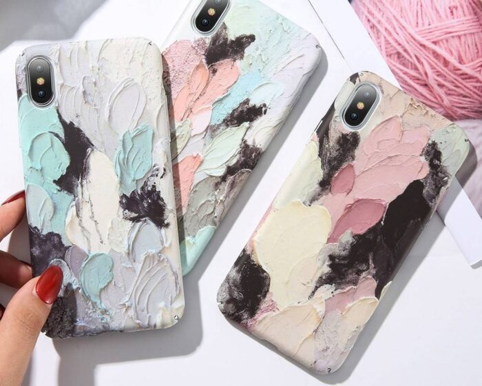 Coque Peinture Relief 3D pour iPhone