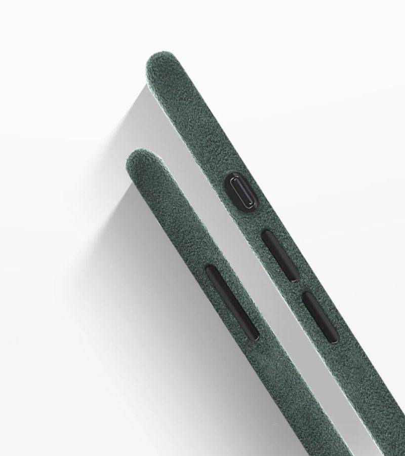 Coque iPhone Cuir Alcantara 