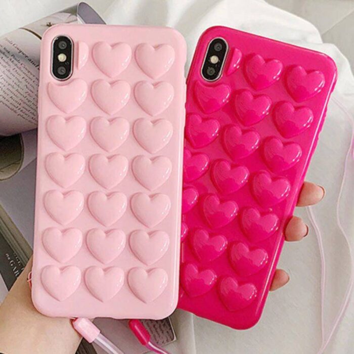 Coque Coeurs 3D