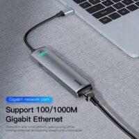 Adaptateur Baseus USB-C, HDMI, RJ45, lecteur de Carte