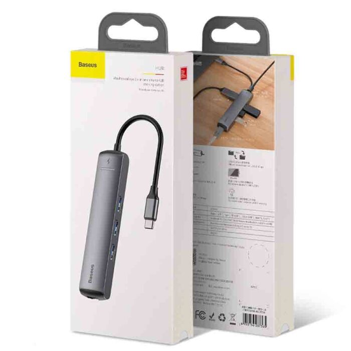 Adaptateur Baseus USB-C, HDMI, RJ45, lecteur de Carte