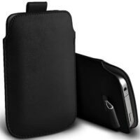Pochette de rangement en cuir de couleur pour iPhone