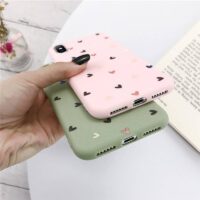 Coque iPhone petits coeurs 3D
