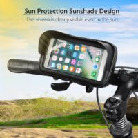 Support Vélo moto avec pare soleil et housse étanche pour iPhone