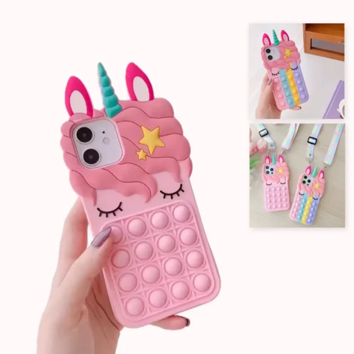 Coque iPhone Licorne 3D