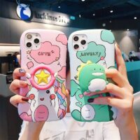 Coque petit dinosaure ou Licorne avec support iPhone