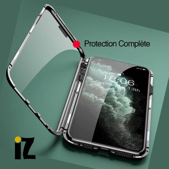 Double Coque iPhone Adsorption Magnétique