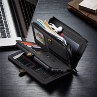 Portefeuille iPhone multifonction avec nombreux compartiments