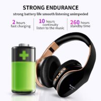 Casque Audio pliable HIFI bluetooth Son Surround et lecteur de carte SD