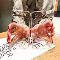 Coque fleurs séchées véritable pour iPhone