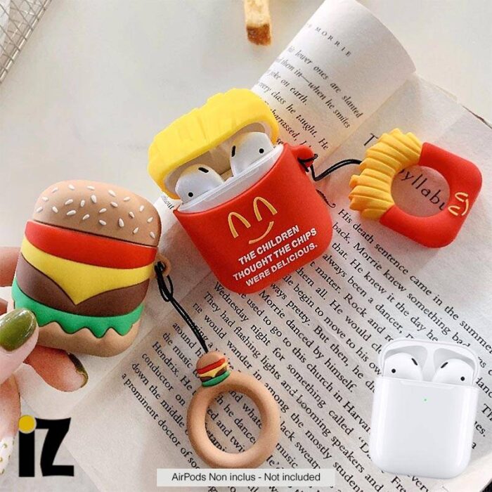 Étui McDo pour AirPods en Silicone avec porte-clés