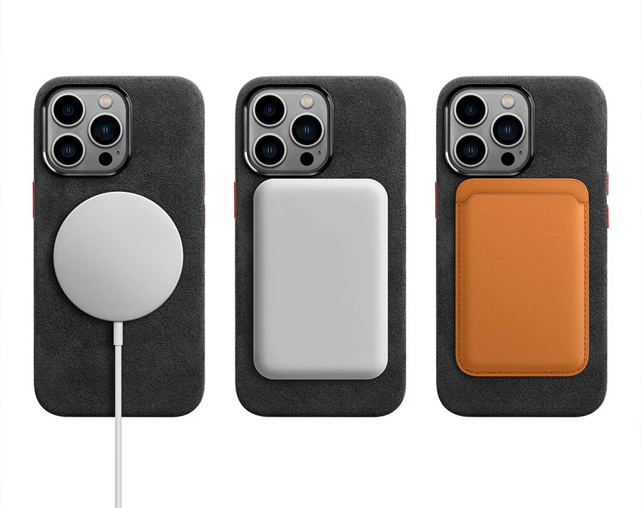 Coque iPhone 12 Cuir Alcantara