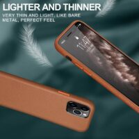 Coque luxe cuir véritable pour iPhone 11