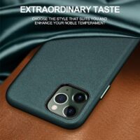 Coque luxe cuir véritable pour iPhone 11