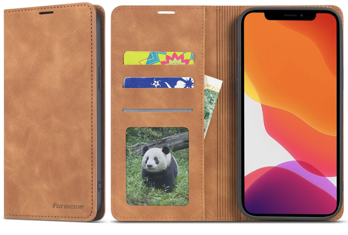 Coque Magnétique Cuir avec logement cartes bancaire