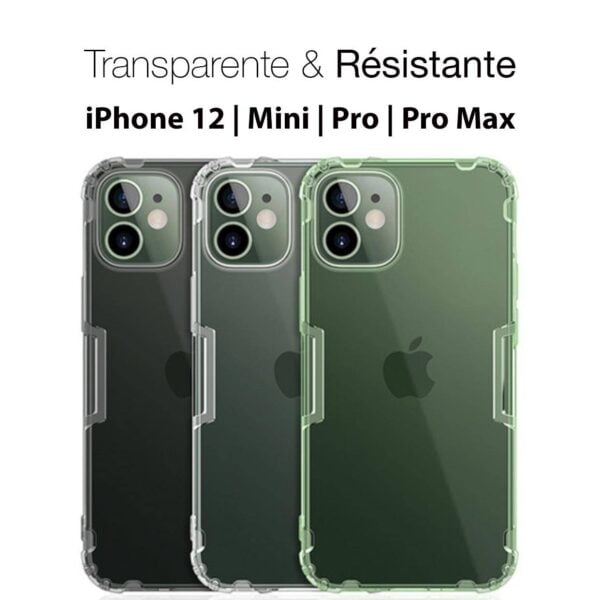 Coque iPhone 12 transparente et résistante Crytal Clear