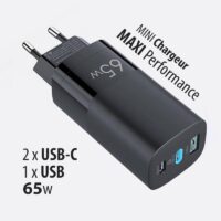 Chargeur rapide GaN 65w pour iPhone, iPad, MacBook Air