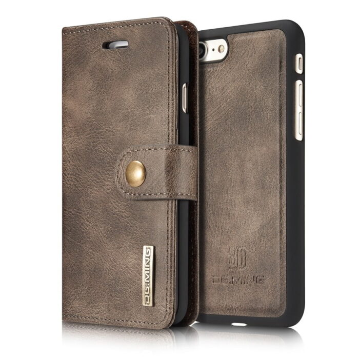 Etui Portefeuille Cuir Coque Amovible pour iPhone