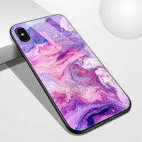 Alternative view of Coque iPhone 12 style peinture et marbre