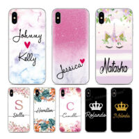 Coque iPhone lettre & prénom personnalisé