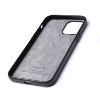 Coque iPhone Cuir Nappa noir de luxe