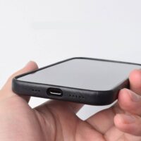 Coque iPhone Cuir Nappa noir de luxe