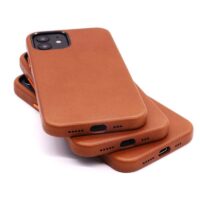 Coque iPhone Cuir Brun de Luxe