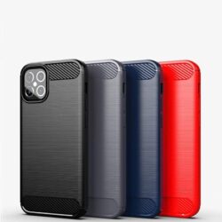 Coque iPhone effet fibre Carbone Métal Brossé