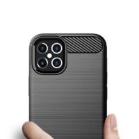 Coque iPhone effet fibre Carbone Métal Brossé
