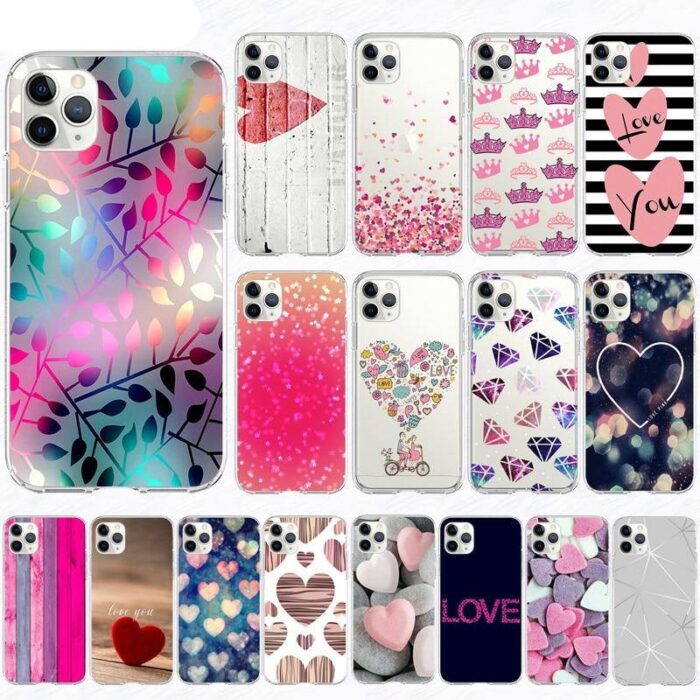 Coque de téléphone motif Coeur pour iPhone