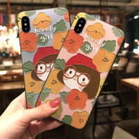 Alternative view of Coque iPhone 12 Belle Fille en relief  3D