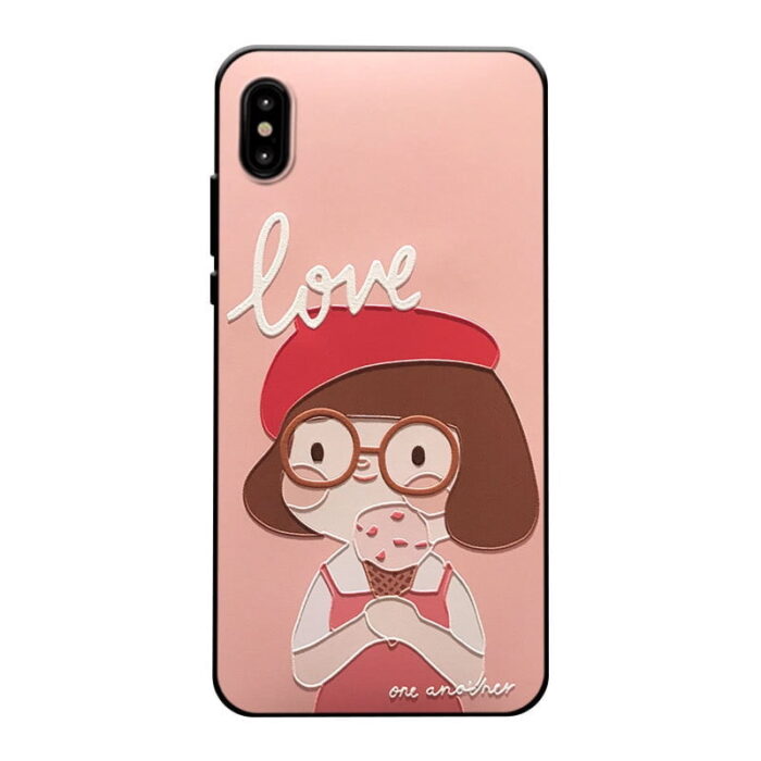 Coque iPhone Belle Fille en relief 3D
