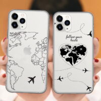 Coque translucide Graphisme Voyage pour iPhone 12