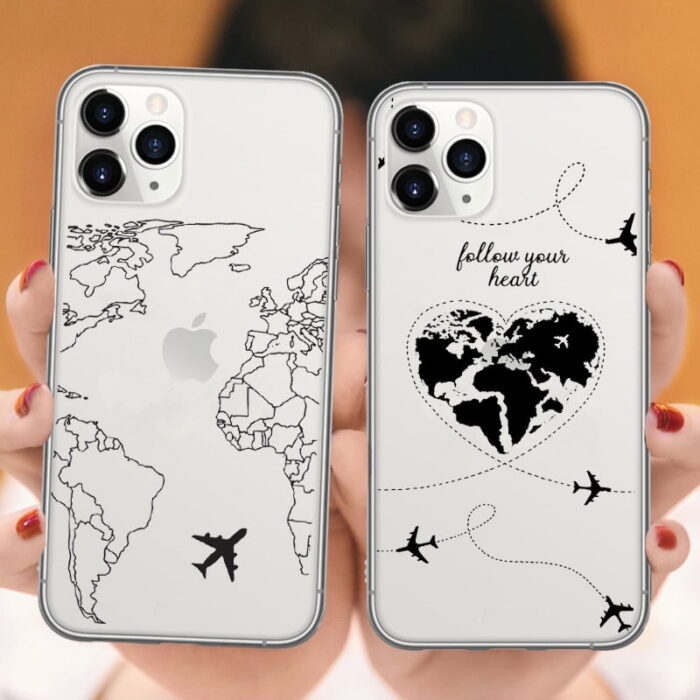 Coque translucide Graphisme Voyage pour iPhone 12