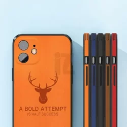 Coque Carree Cuir Cerf pour iPhone