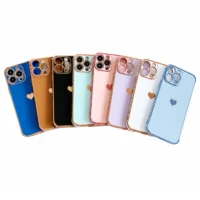 Coque iPhone coeur contour doré