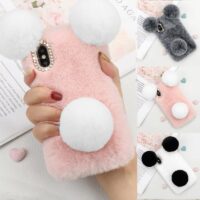 Coque-iPhone-peluche-fourrure-3D-Rabbit-Panda-iZPhone