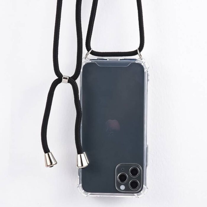 Étui de protection pour iPhone transparent Tour de cou