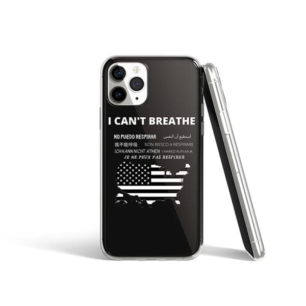 Coque iPhone avec inscription I CAN'T BREATHE