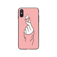 Alternative view of Coque iPhone doigt Cœur coréen