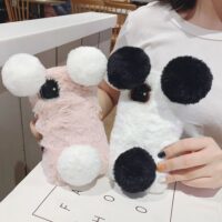 Alternative view of Coque iPhone peluche fourrure 3D Rabbit Panda