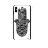 Alternative view of Coque Henné Khamsa Main de Fatima iPhone 12