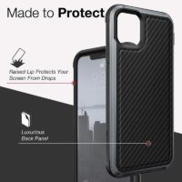 Alternative view of Coque Antichoc iPhone 11 Carbon