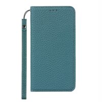 étui portefeuille cuir turquoise