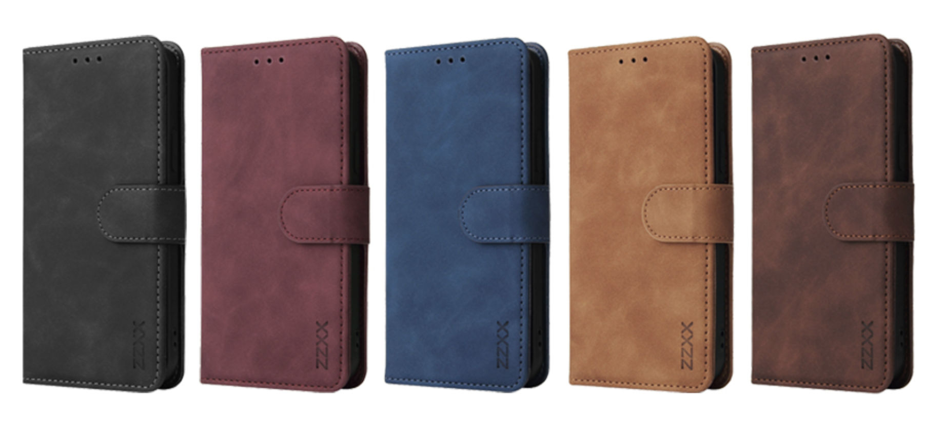 Portefeuille à rabat disponible en 5 couleurs