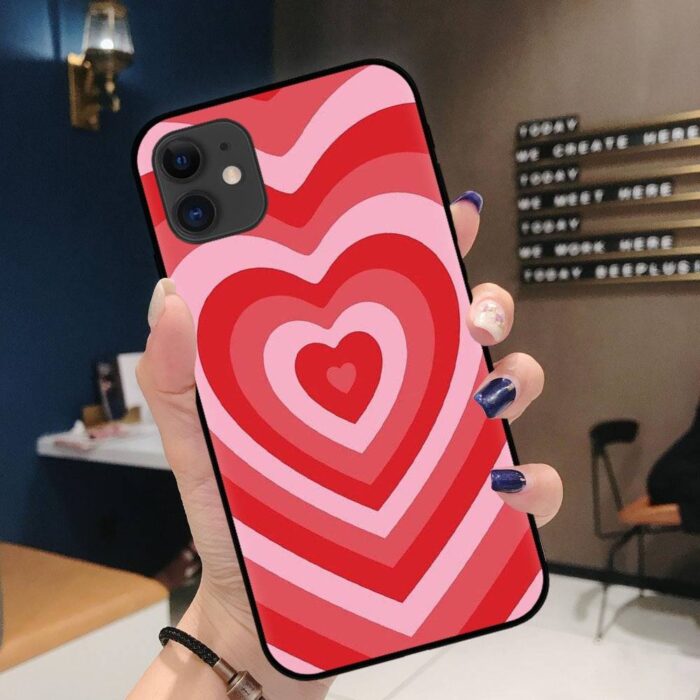 Coque iPhone Coeur Hypnotique Rose