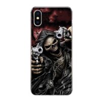 Coque tête de mort pistolet