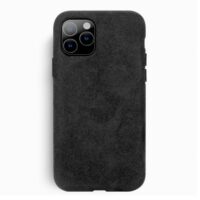 Coque iPhone 11 Alcantara Noir