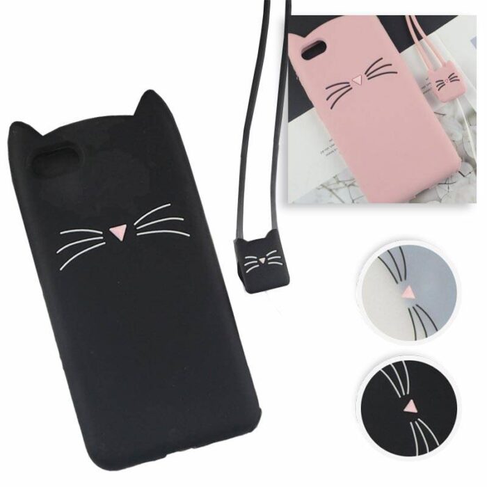 Coque iPhone Chat 3D et Dragonne