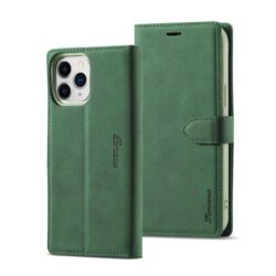 Coque iPhone Cuir Vert Magnétique